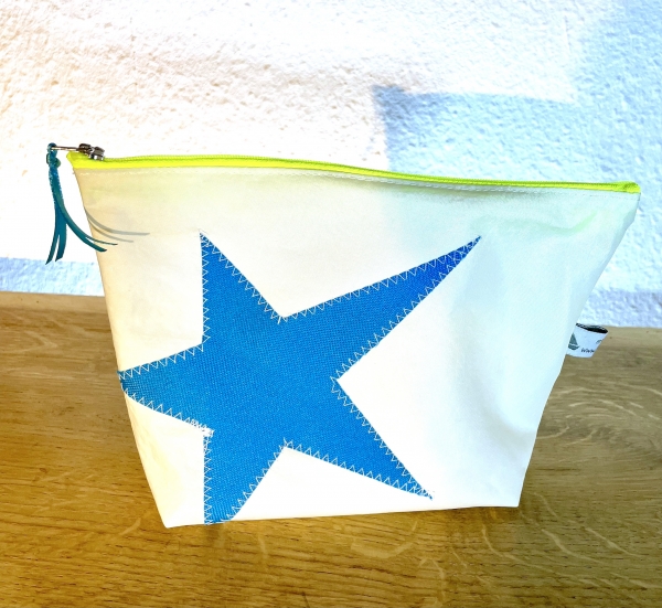 Segeltuchtäschchen mit türkisem Stern